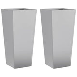 Vidaxx jardinières 2 pcs 35x35x75 cm acier galvanisé