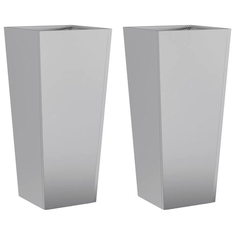 Vidaxx jardinières 2 pcs 35x35x75 cm acier galvanisé