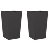 Vidaxx jardinières 2 pcs 45x45x75 cm acier noir