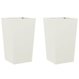Vidaxx jardinières 2 pcs 45x45x75 cm acier blanc