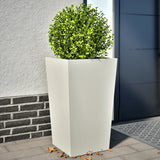 Vidaxx jardinières 2 pcs 45x45x75 cm acier blanc