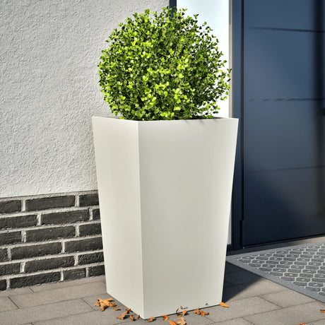Vidaxx jardinières 2 pcs 45x45x75 cm acier blanc
