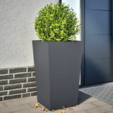 Vidaxx jardinières 2 pcs 45x45x75 cm acier anthracite
