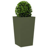 Vidaxx jardinière 45x45x75 cm acier vert olive