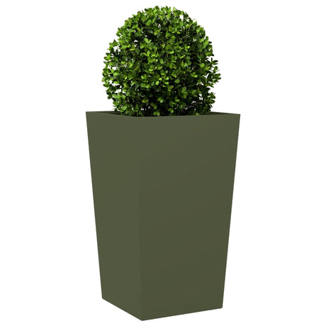 Vidaxx jardinière 45x45x75 cm acier vert olive