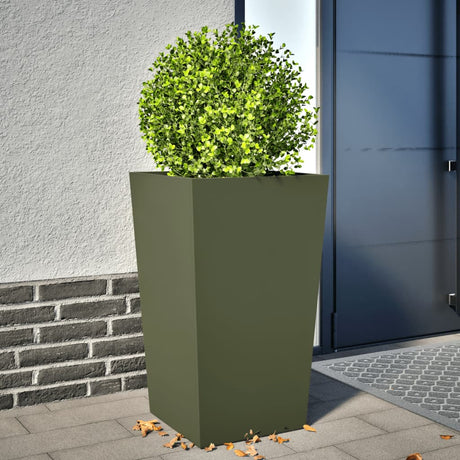 Vidaxx jardinière 45x45x75 cm acier vert olive