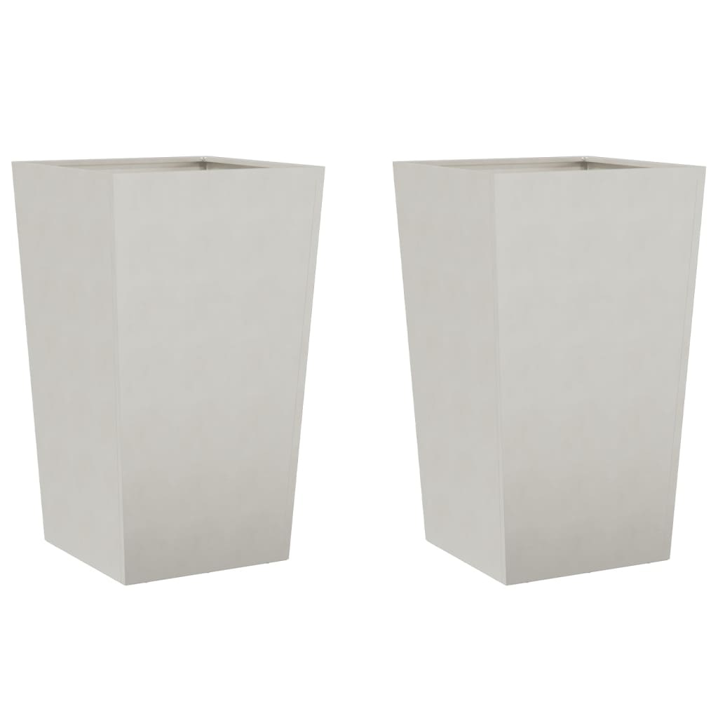 Vidaxx jardinières 2 pcs 45x45x75 cm acier inoxydable