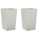 Vidaxx jardinières 2 pcs 45x45x75 cm acier inoxydable