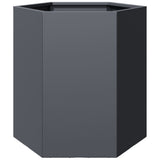 Vidaxx jardinière hexagone 46x40x45 cm acier anthracite