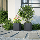 Vidaxx jardinières 2 pcs hexagone 46x40x45 cm acier anthracite