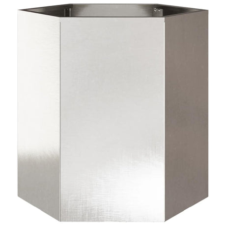 Vidaxx jardinière hexagone 46x40x45 cm acier inoxydable