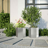 Vidaxx jardinières 2 pcs hexagone 46x40x45 cm acier inoxydable