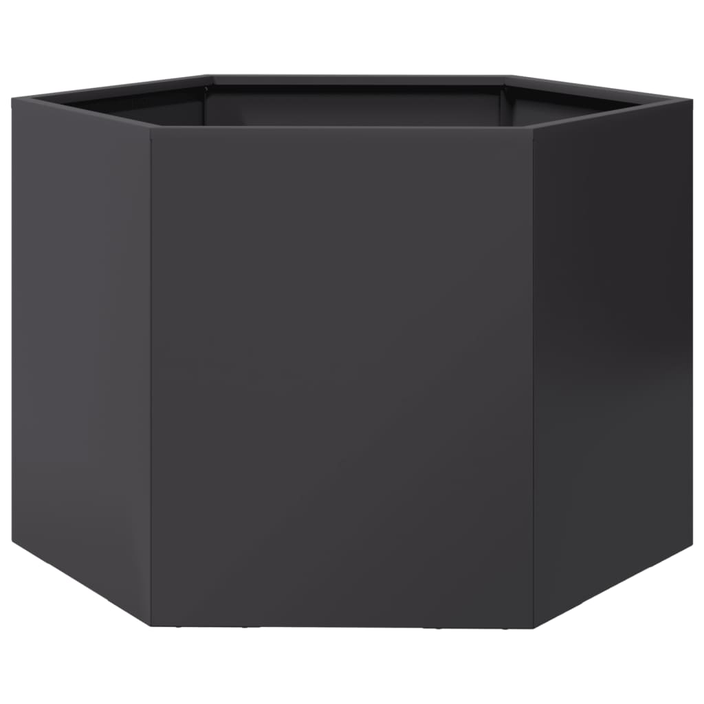 Vidaxx jardinière hexagone 69x60x45 cm acier noir