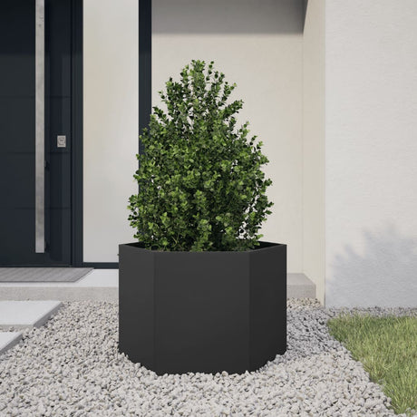 Vidaxx jardinière hexagone 69x60x45 cm acier noir