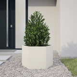Vidaxx jardinière hexagone 69x60x45 cm acier blanc