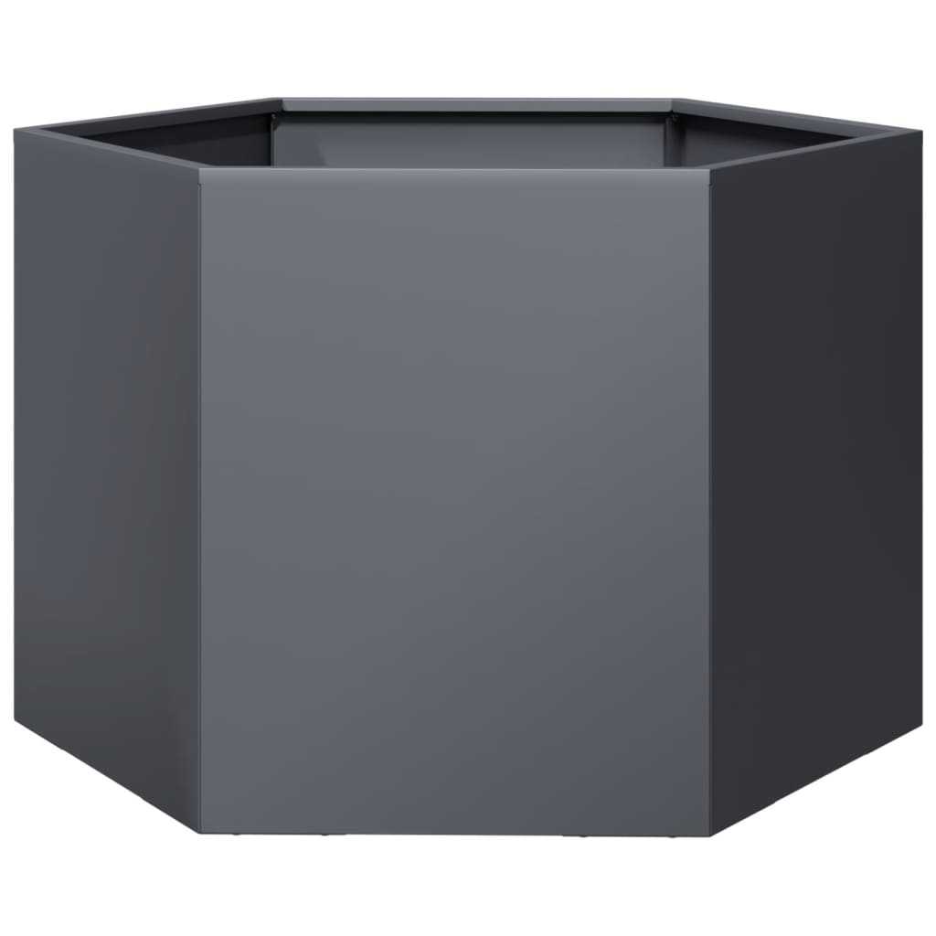 Vidaxx jardinière hexagone 69x60x45 cm acier anthracite