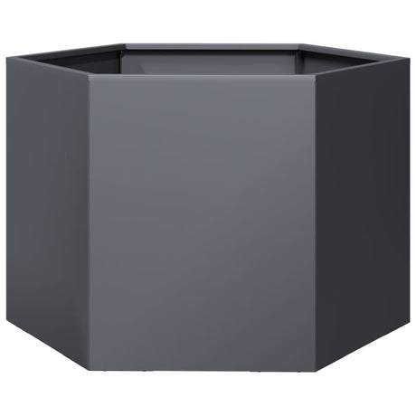 Vidaxx jardinière hexagone 69x60x45 cm acier anthracite