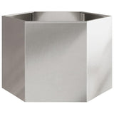 Vidaxx jardinière hexagone 69x60x45 cm acier inoxydable