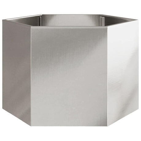 Vidaxx jardinière hexagone 69x60x45 cm acier inoxydable