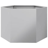 VidaXL Jardinière hexagone 69x60x45 cm en acier galvanisé