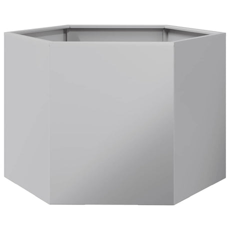 VidaXL Jardinière hexagone 69x60x45 cm en acier galvanisé