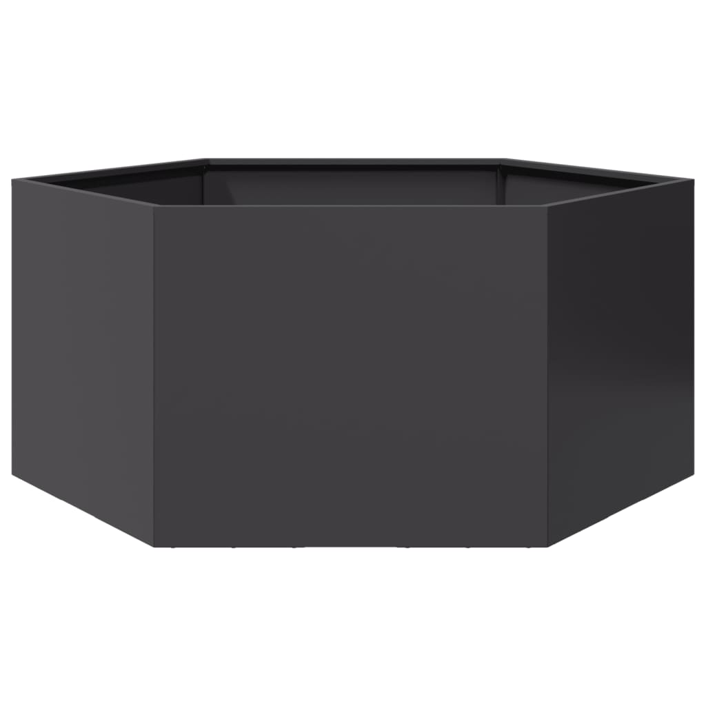 Vidaxx jardinière hexagone 104x90x45 cm acier noir