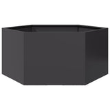 Vidaxx jardinière hexagone 104x90x45 cm acier noir