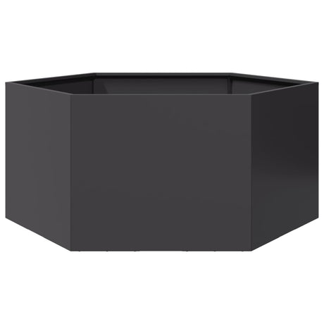 Vidaxx jardinière hexagone 104x90x45 cm acier noir