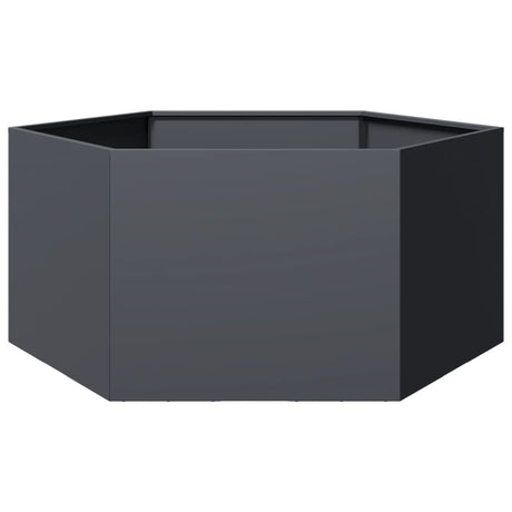 Vidaxx jardinière hexagone 104x90x45 cm acier anthracite