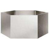 Vidaxx jardinière hexagone 104x90x45 cm acier inoxydable