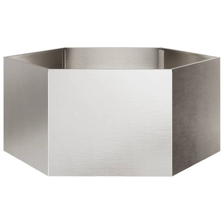 Vidaxx jardinière hexagone 104x90x45 cm acier inoxydable