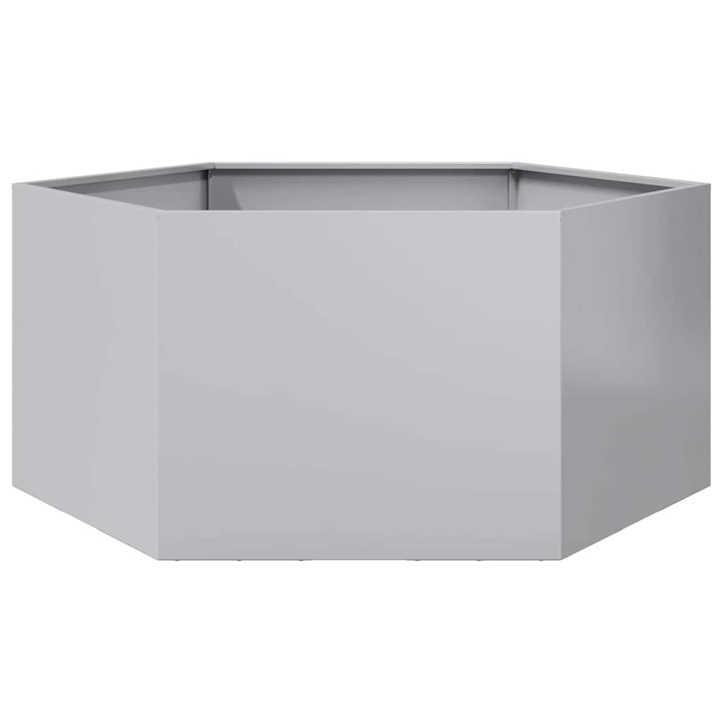 Vidaxx jardinière hexagone 104x90x45 cm acier galvanisé