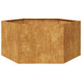 Vidaxx jardinière hexagone 104x90x45 cm acier résistant aux intempéries