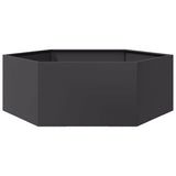 Vidaxx jardinière hexagone 138x120x45 cm acier noir
