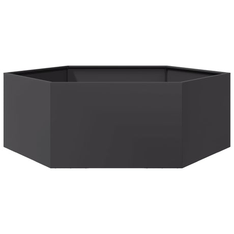 Vidaxx jardinière hexagone 138x120x45 cm acier noir