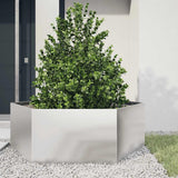 Vidaxx jardinière hexagone 138x120x45 cm acier inoxydable