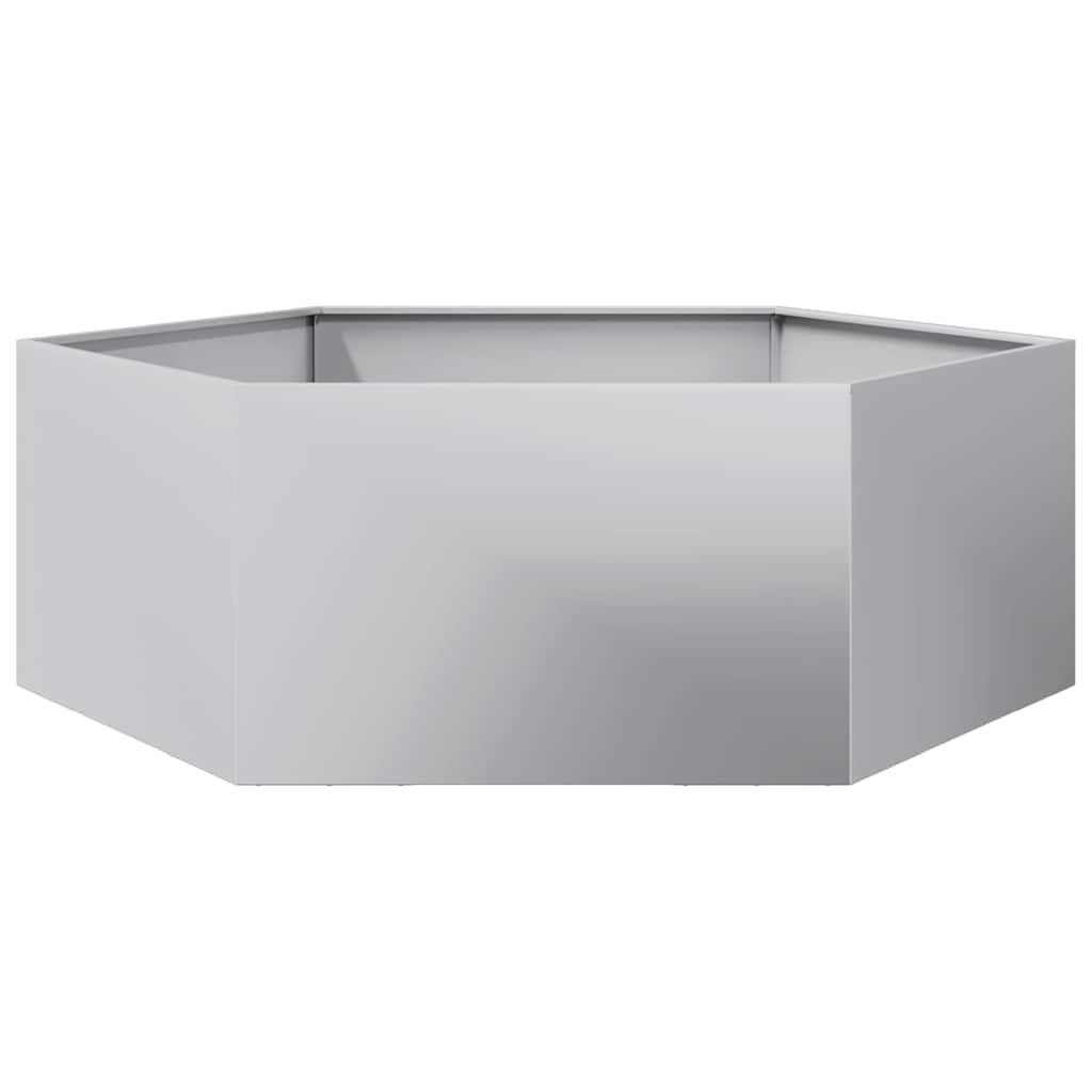 Vidaxx jardinière hexagone 138x120x45 cm acier galvanisé
