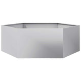 Vidaxx jardinière hexagone 138x120x45 cm acier galvanisé