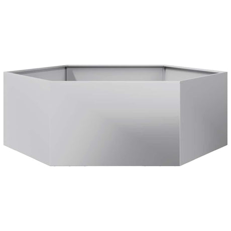 Vidaxx jardinière hexagone 138x120x45 cm acier galvanisé