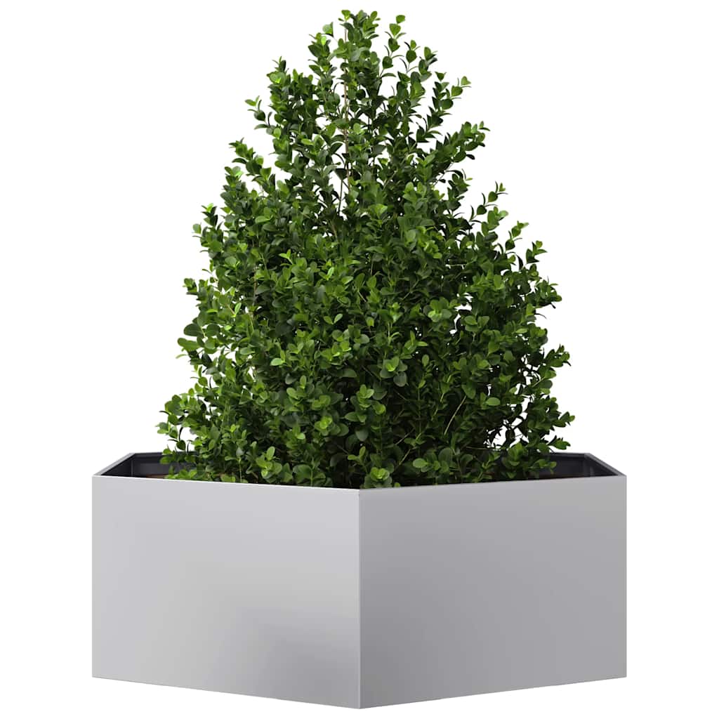 Vidaxx jardinière hexagone 138x120x45 cm acier galvanisé
