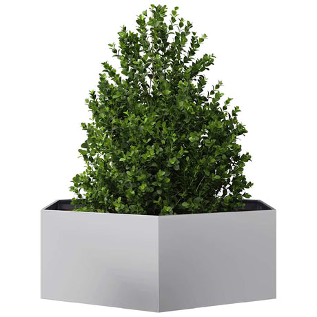 Vidaxx jardinière hexagone 138x120x45 cm acier galvanisé