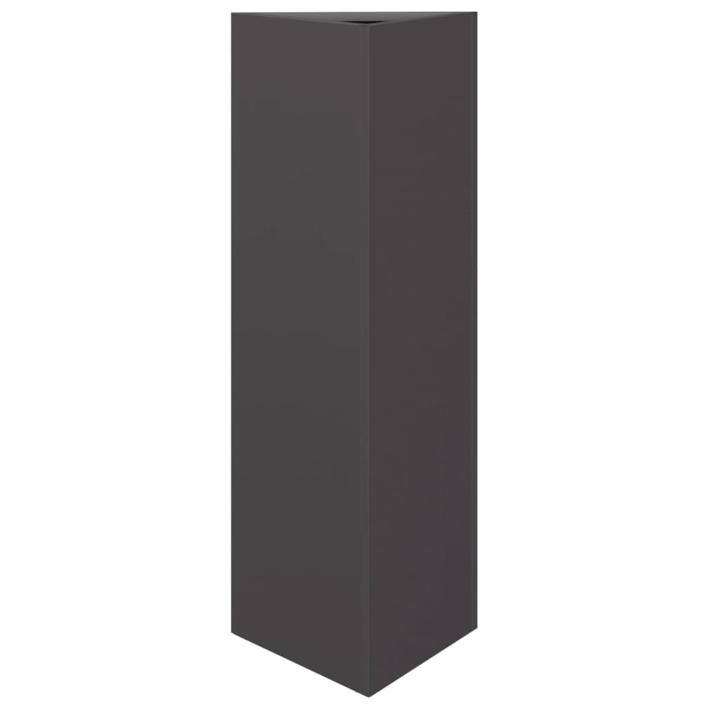 Vidaxx jardinière triangle 30x26x75 cm acier noir