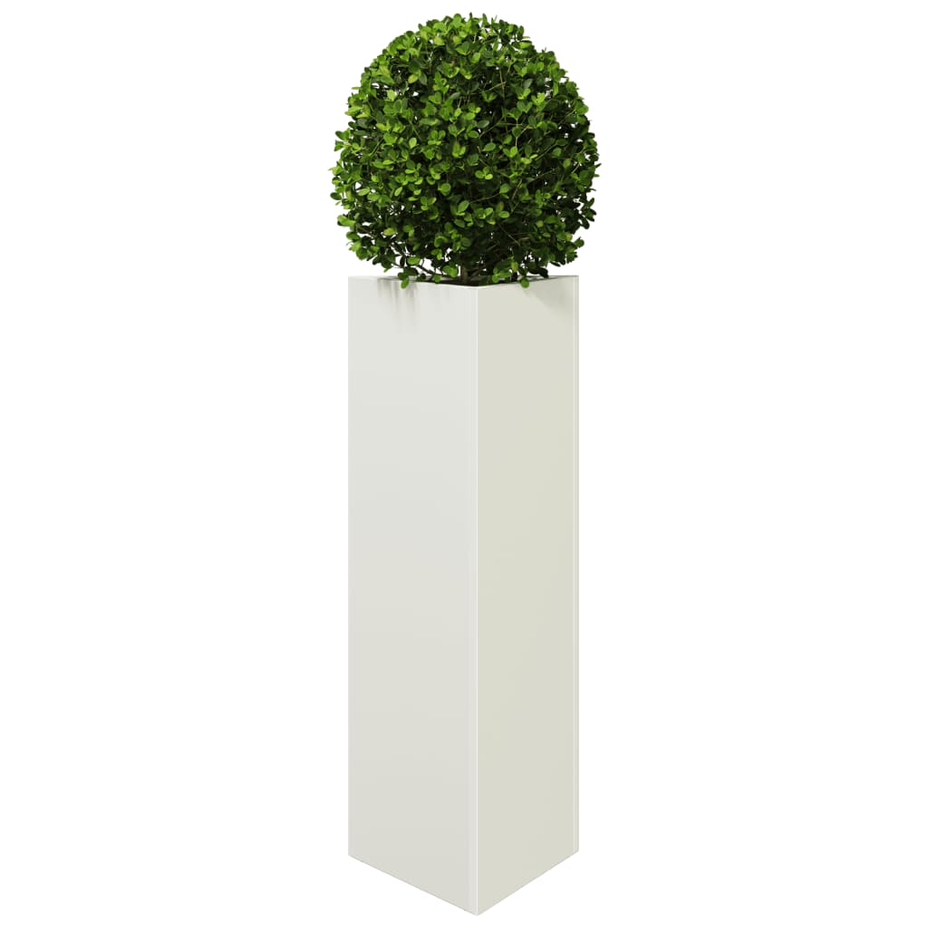 Vidaxx jardinière triangle 30x26x75 cm acier blanc