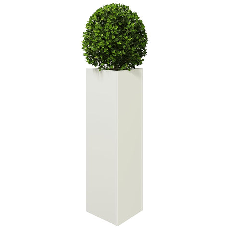 Vidaxx jardinière triangle 30x26x75 cm acier blanc