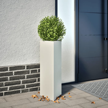 Vidaxx jardinière triangle 30x26x75 cm acier blanc