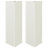 Vidaxx jardinières 2 pcs triangle 30x26x75 cm acier blanc