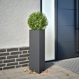 Vidaxx jardinières 2 pcs triangle 30x26x75 cm acier anthracite