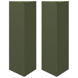 Vidaxx jardinières 2 pcs triangle 30x26x75 cm acier vert olive