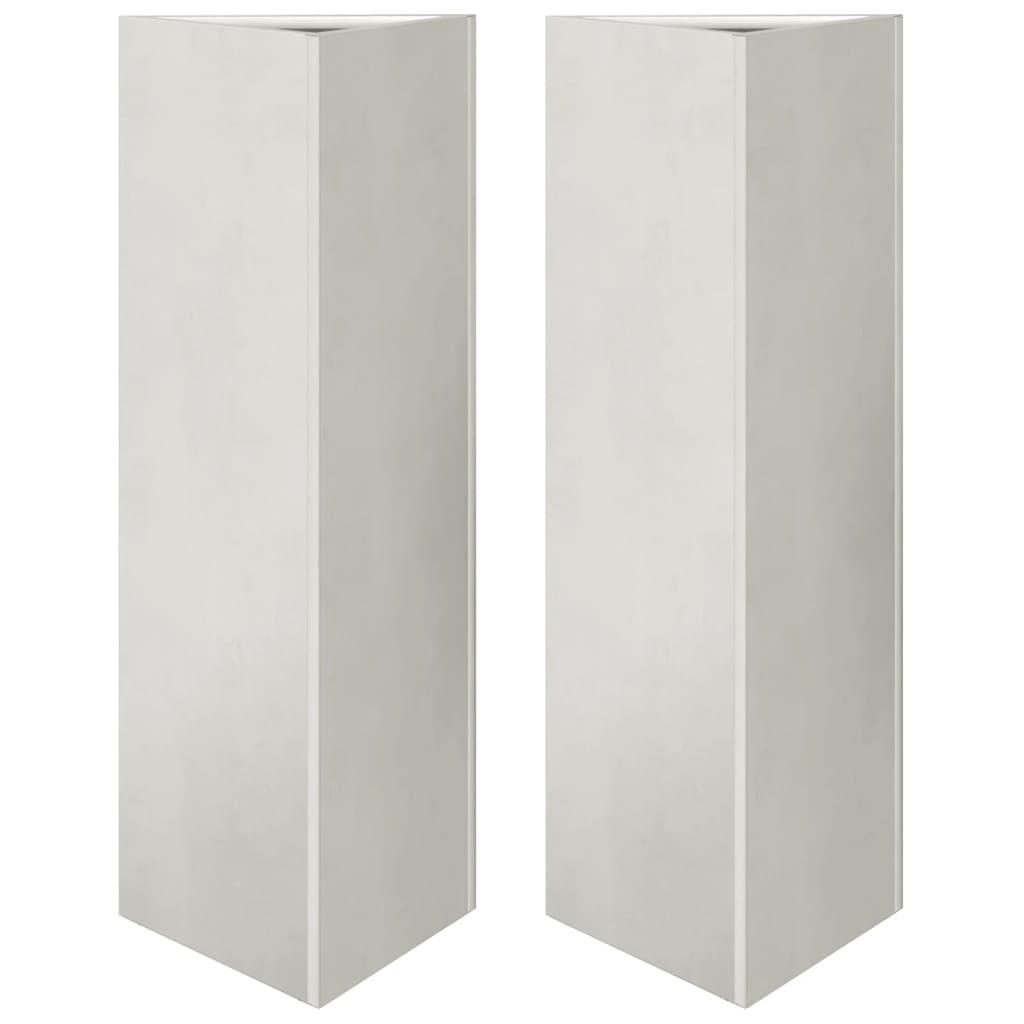 Vidaxx jardinières 2 pcs triangle 30x26x75 cm acier inoxydable