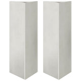 Vidaxx jardinières 2 pcs triangle 30x26x75 cm acier inoxydable
